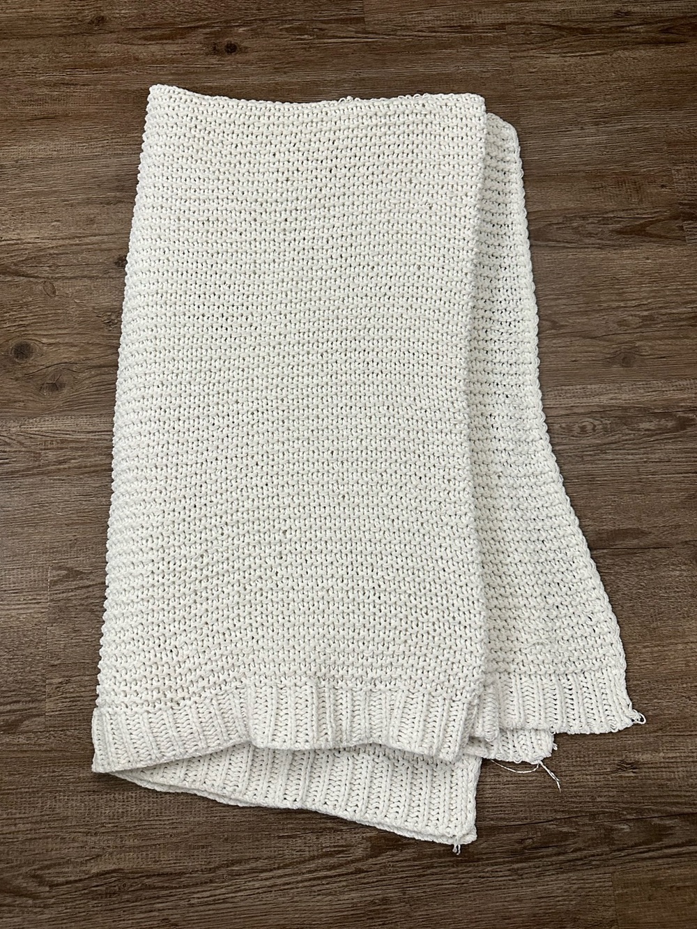 Threshold Cream Knit Throw Blanket